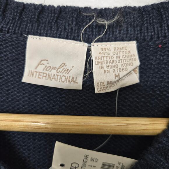 NWT Fiorelini Womens Vintage 90s Y2K Academia Preppy Knit Argyle Sweater Vest M - Picture 5 of 8